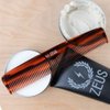 ZEUS Handmade Saw Cut Beard Comb – Mustache & Beard Grooming Comb for Men (Traditional) V11