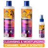 Mane 'n Tail Spirit Untamed Shampoo, Conditioner & Detangler Set – Caramel Apple Scented, Gentle Coconut Oil Formula for Kids, Soft, Silky Hair (Shampoo & Conditioner 11.02 oz Each, Detangler 3.4 oz)