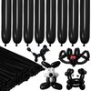 LXZFCRG 260 Balloons Black Long Balloons for Balloon Animals, 100pcs Twisting Balloons for Balloon Garland Animals Modeling Birthday Wedding Party Decorations (Black)