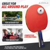 JOOLA Advanced Table Tennis Paddle Set - Includes 4 Ping Pong Paddles, 6 3-Star Ping Pong Balls & Carrying Case - for Intermediate Competitive Matches, Ideal for Teens, Adults, & High Volume Play