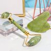 HOTACE Natural Jade Roller Gua Sha Kit Face Massager Portable Facial Skin Care Tools-XIUYU Green