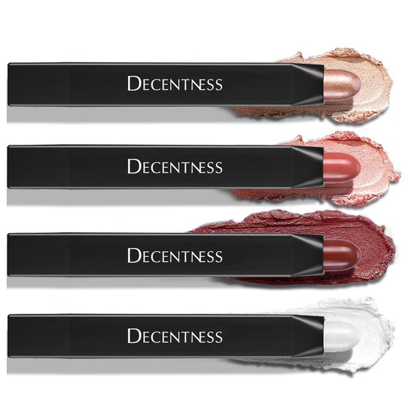 DECENTNESS 4PCS Shimmer&Matte Cream Eyeshadow Stick,Daily makeup,Lasting&Waterproof Eye Shadow Makeup set,Eyeshadow Pencil Crayon,Ideal Gift(Z1)