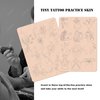 TgoBeauty 1pc Double Side Printing Tiny Tattoo Practice Skin Pink Silicone Soft Mini Tattoo Practice Pad for Tatoo Artist Beginners (Pink Pad+Light Gray lines-1pc)