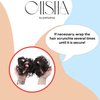 CAISHA by PRETTYSHOP Jumbo Hairpiece Scrunchy Updo Voluminous Curly Messy Bun Brown Mix G21L