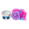 Claire's Holographic Silver with Pink and Blue Pom Ears Grape Flavored Lip Balm