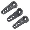 3Pcs ShareGoo Metal 25T Servo Horn 25 Teeth Steering Arm Compatible with Futaba Savox Power HD HSP Servos Motor Compatible with Wltoys Himoto Redcat Traxxas Axial 1/8 1/10 RC Car Truck (Black)