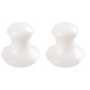 Uonlytech 2Pcs Gua Sha Facial Tools, White Jade Quartz Mushroom Face Massage Gua Sha Rollers Stones Scraping Massage Tool for Women Home Spa