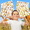 116 PCS Christmas Giraffe Face Temporary Tattoos Sticker Wild Jungle Animal Giraffe Birthday Party Decorations Supplies Favors Gifts Baby Shower Boys Girls Zoo Cute Fake Tattoo School Reward Themed