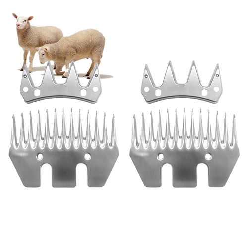 YAZIYIR Sheep Grooming Clippers Replacement Blades Compatible with Oster/Lister/Heiniger/GDJOB/BEETRO/Dragro/TAKEKIT Sheep Clippers for Thick Coat Animals,Made of Stainless Steel (13 Tooth(2 PCS))