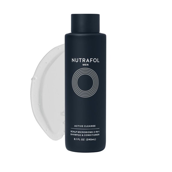 Nutrafol 2-in-1 Shampoo and Conditioner for Men with Thinning Hair, Hydrates, Boosts Visible Volume, Unclogs Follicles, Microbiome-Friendly, 8.1 Fl Oz