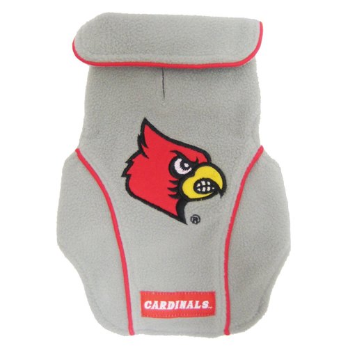 Pets First NCAA Louisville Cardinals Fleece Dog Vest with Embroidered Team Name & Logo, Size X-Small