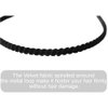 10 Pack Women Plain Black Velvet Fabric Cloth Covered Thin Skinny Hard Metal Hair Hoop Band Headband Holder Clasp Comb With Teeth Crown Bow Fascinators Headpiece Accessories DIY