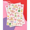 xo, Fetti Flamingo Temporary Tattoos for Kids - 50 Styles | Final Flamingle Bachelorette, Summer Birthday Party Supplies, Pool Party Favors, Palm Tree Pineapple Arts and Crafts