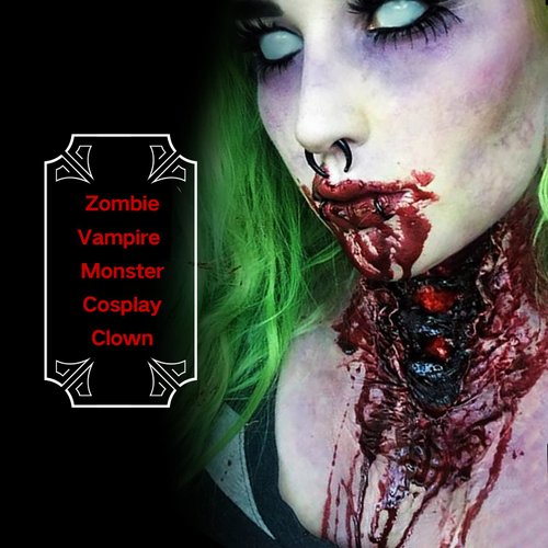 Yeweian Halloween Fake Blood 6.76Oz/200ML, Realistic Effects Squirt Blood, Washable Fake Blood for Clothes, Easy Dry Flow Liquid Blood for Eye Blood Drops, Halloween SFX Makeup for Zombie, Vampire