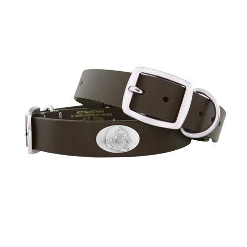 ZEP-PRO Florida State Seminoles Brown Leather Concho Dog Collar, Medium
