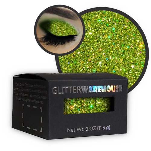 Lime Light - GlitterWarehouse Holographic Loose Glitter Powder Great for Eyeshadow/Eye Shadow, Makeup, Body Tattoo, Nail Art and More!