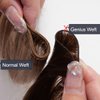 Full Shine Brown Weft Human Hair Extensions Sew In Extensions Straight Hair Color Medium Brown Hair Weft Extensions For Women Soft Silky Human Hair Bundles Hair Weft Human Hair Sew In 105G 18 Inch