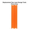 Replacement Part for Hot-Wheels Mega Garage Die-Cast Vehicle Playset - FTB68 - Replacement 11 3/4" Two Lane Orange Track Piece