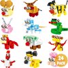 Asoulin Christmas Party Favors for Kids 8-12, 24 Pack Animal Building Block Toys for Kids Boys Girls Toddlers Teen Birthday Gifts Party Favors Goodie Bag Stuffers Classroom Prizes