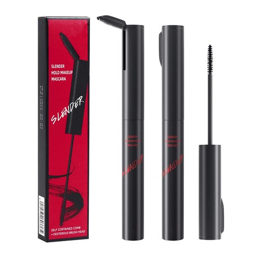 2 in 1 Waterproof Mascara, Tiny Brush for Fine Short Eyelash, Natural Lengthening And Thickening Effect, Extra Long Lash Eyelashes,Voluminous Eyelashes, Smudge-proof （1 Pcs）