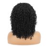 Fabunity Short Curly Wigs For Black Women Kinky Curly Wig Shoulder Length Synthetic Black Wig With Bangs Color 1B Kinky Wigs (14 Inch)
