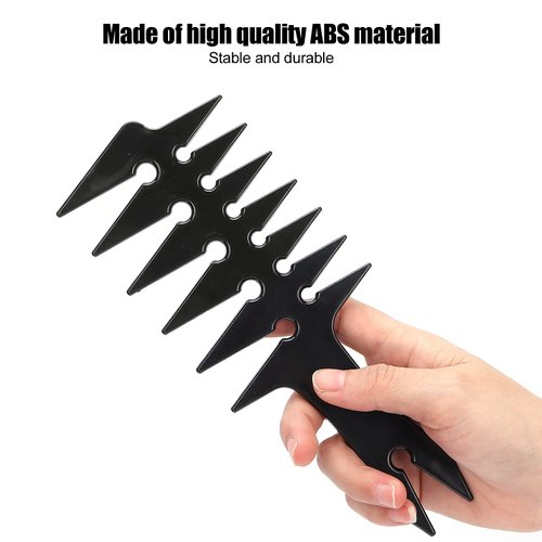 Wide Tooth Comb, 20x8x0.5cm Men's Comb Double Sided for Hair Styling for Unique Hair Style for Men Long Term Use(black)
