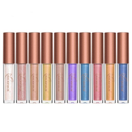 Diamond Liquid Eyeshadow, Glitter Shimmer Eyeliners Long Lasting Waterproof Sparkling Eye Shadow Set (10 Colors)