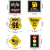 12 Pieces Race Car Party Decorations Funny Race Car Signs Racing Party Signs Cutouts Let's Go Racing Party Supplies for Race Fans Birthday Party
