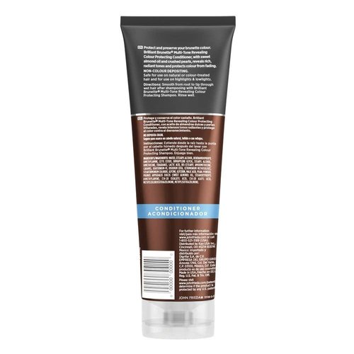 John Frieda Brilliant Brunette Multi-Tone Revealing Color Protecting Conditioner, for maintaining Color Treated Hair, 8.45 Ounces, with Sweet Almond Oil and Crushed Pearls, Anti-Fade Conditioner