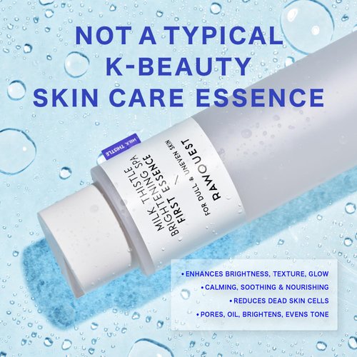 RAWQUEST- Korean Skin Care Essence Toner for Deep Hydration, Radiant Glow, Moisturizing, Soothing & Dermatologist Tested w/82% Milk Thistle, Hyaluronic Acid & Niacinamide, K Beauty 6.76 Fl Oz / 200ml