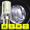 HQRP 2-Pack 7/16" 110V LED Light Bulbs Cool White Compatible with Brother LS-2125, LS-2125b, LS-2125i, LS-2129, LS-2130, LS-2150, LS-2160 Sewing Machine