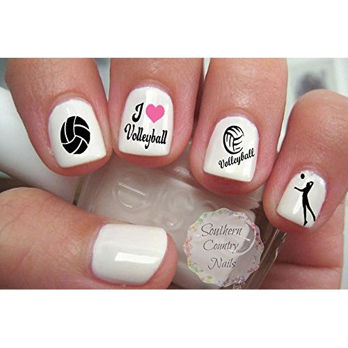 40 Sports Volleyball Nail Art Designs Decals