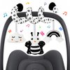 TSYAN Car Seat Toys for Babies 0-6 Months,Hanging Rattle Toys for Crib Mobile, Baby Spiral Hanging Stroller Black and White High Contrast Baby Toys for Newborn 0 3 6 9 12 Months Baby Boys Girls (BEE)