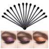 AaKode 30PCS Disposable Dual Sides Eye Shadow Sponge Brushes Makeup Applicator, Professional Double-End Eyeshadow Brushes Cosmetic Tool(12CM, Black)