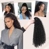 Ponytail Extension for Black Women Deep Curly Drawstring Ponytail 20 Inch Afro Kinky Curly Clip in Pony Tails Hair Extensions Curly Synthetic Soft Fluffy Ponytail for Daily Use