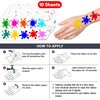 8 Sheets (88PCS) Art Temporary Tattoos Themed Paint Painting Birthday Party Decorations Favors Supplies Decor Stickers for Kids Men Gifts Classroom School Prizes Rewards