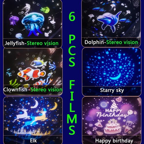 Ocean Star Sky Night Light Projector for Kid, Constellation Galaxy Projector, 360 Degree Rotating Nebula Starry Projection Lamp