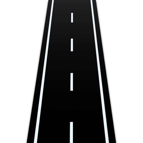 Racetrack Floor Running Black Racer Party Decoration Mat Road Table Runner Long Racetrack Tablecloth Drag for Party (Simple Style,32 ft x 2 ft)