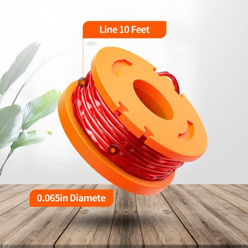 15 Pack WA0010 Replacement Trimmer Line Spool Compatible with Worx, 120ft .065 inch, Compatible with Worx String Trimmers (12 Line spools+3 Cap)