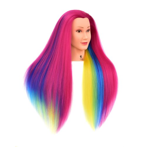 HairZtar 30" Synthetic Fiber Mannequin Head (Long and Thick) Hairdresser Training Head Manikin Cosmetology Head (VICKY+C)