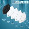 CHGD Kn95 Face Mask Black,5 Layer Cup Dust Safety Masks Men & Women Universal,Breathable, Comfortableable,Home and Outdoor Wearing (Black-60pcs)