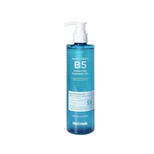 PS.PRETTYSKIN Hydra B5 Low pH 5.5 Purifying Foaming Cleanser for Face - Paraben Free, Oil Free with Panthenol & Centella Asiatica Extract - Korean Foaming Facial Cleanser for Women 10.1 fl.oz (300ml)