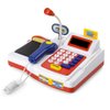 ZOVI Cash Register Playset Toy for Kids with Scanner, Real Calculator, Microphone, Play Food, Supermarket Cashier, Sounds & Early Learning Play