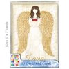 Tree-Free Greetings Christmas Cards and Envelopes, Holiday Card Set, 5 x 7 Inch Cards, Holiday Box Set of 10, Christmas Angel, (HB93390)