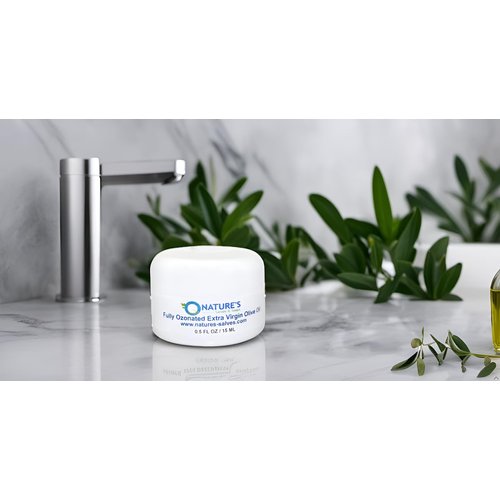 Nature's Salves and Soaps Fully Ozonated USDA Certified Organic Extra Virgin Olive Oil (1/2 0.5 Fl. Oz.)