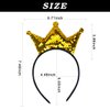 Totelux Sequins Crown Headband Girls Hair Bands Glitter Crowns Hair Hoop Women Hair Accessories for Party Favors Headdress Decoration Supplies Gift (Gold)