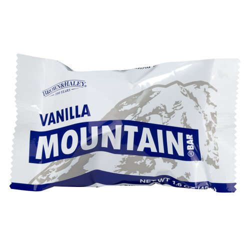 Brown & Haley VANILLA MOUNTAIN BAR - Chocolate Candy with Peanuts and Creamy Vanilla Center - Individually Wrapped Candy - Bite Size Chocolate Candy Bars with Peanut Pieces - Case of 15-1.6 oz