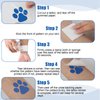 Harloon 20 Sheets 300 Pcs Paw Prints Temporary Tattoos Paws Foot Temporary Tattoo Removable Dog Paw Tattoo Stickers for Women Face Body Arm(Blue)