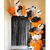 Halloween Orange Black and White Balloons Decorations, 50pcs 12 Inch Black Orange Confetti Latex Balloons for Baby Shower Birthday Anniversary Graduation Party Supplies