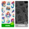 SUNAI Mermaid Temporary Tattoos - 145Pcs Glitter Styles - Perfect for Under The Sea Birthday Decorations, Favors, Supplies, Gifts Goodie Bag Fillers, 12 Sheets